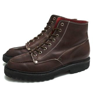 エヴィス／EVISU ワークブーツ シューズ 靴 メンズ 男性 男性用レザー 革 本革 ブラウン 茶  YK2001 U-TIP BOOTS ストームウェルト モックトゥ(ブーツ)