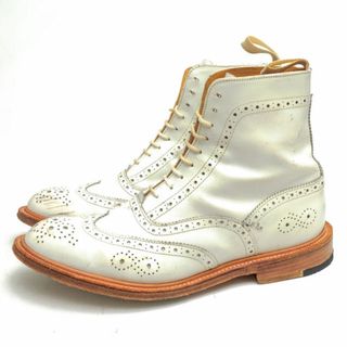 トリッカーズ(Trickers)のトリッカーズ／Tricker's レースアップブーツ シューズ 靴 メンズ 男性 男性用レザー 革 本革 ホワイト 白  M6898 Brogue Boot 内羽根式 カントリーブーツ ウイングチップ ウイングチップ グッドイヤーウェルト製法(ブーツ)