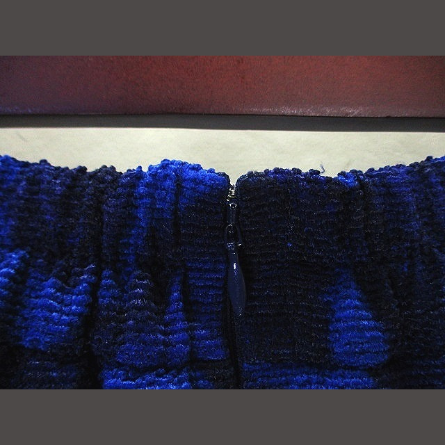 FRAY I.D(フレイアイディー)のフレイアイディー モールプリント フレア スカート 厚手 ブルー 青 総柄 0 レディースのスカート(ロングスカート)の商品写真