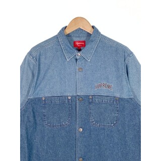 M supreme 2-Tone Denim S/S Shirt blue
