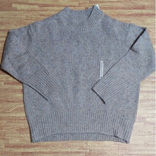 MUJI (無印良品) - 無印良品　ウール混　ネップ糸　モックネックセーター