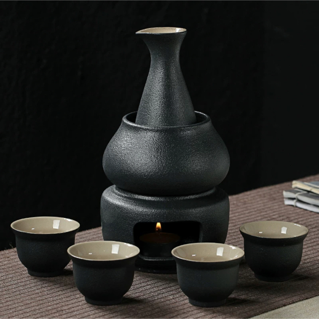 酒器7点セット 陶器 酒燗器付き 徳利 熱燗 冷酒 高級感 清酒用 酒器