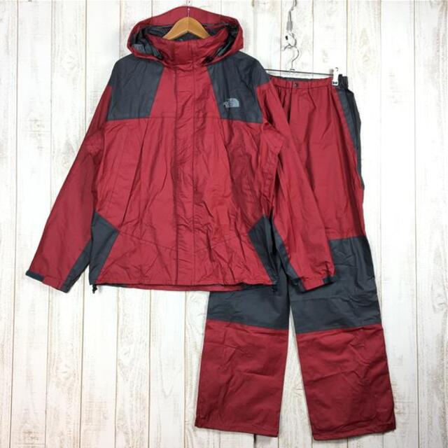 MENs XL  ノースフェイス レインテックス 2 Raintex 2 ゴアテックス レインスーツ レインシェル ジャケット パンツ セットアップ NORTH FACE NP10203 レッド系