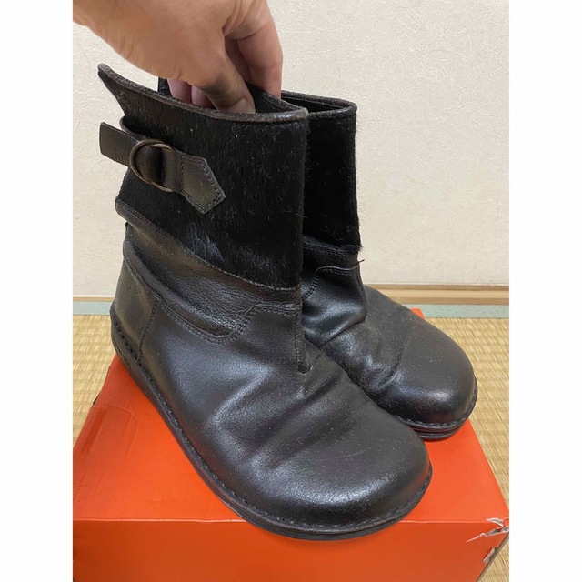 FOOTPRINTS ハラコ×クラックレザー ブーツ サイズ:40(26)