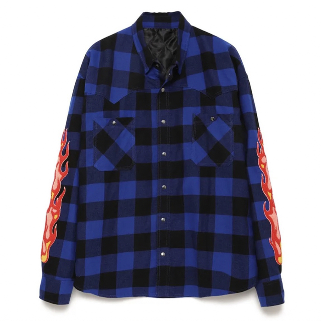 コットン100裏地MAYO メイヨー　EMBROIDERY MARIA CHECK SHIRT