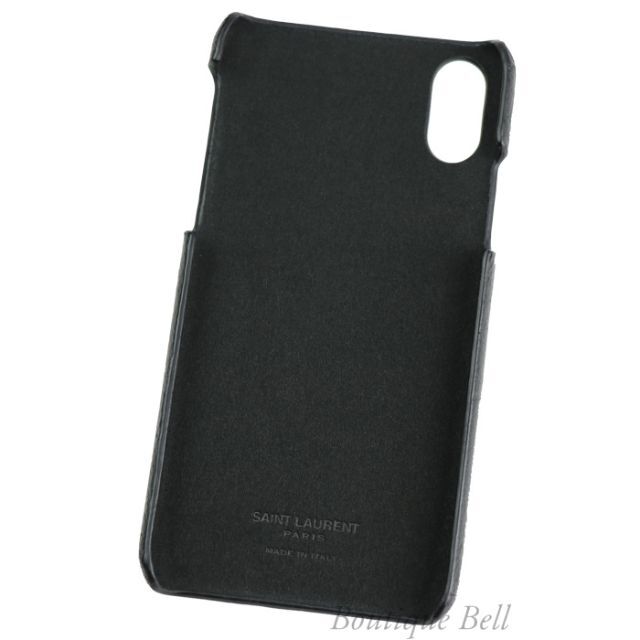 SL】サンローラン エンボスドレザー iPhoneX/XSケース gasbaterias.com.br