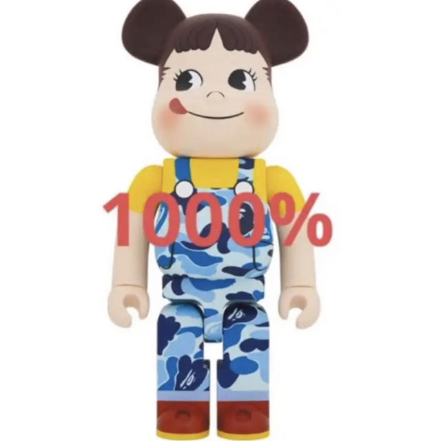 フィギュアBE＠RBRICK  BAPE(R) × ペコちゃん 1000%（ブルー）