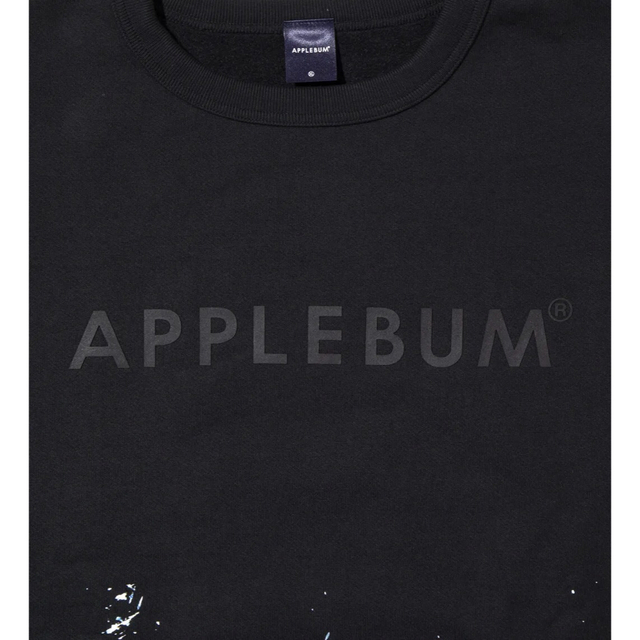 メンズapplebum Splash Crew Sweat ブラック XL トレーナー