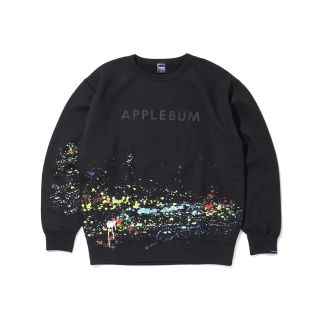 メンズapplebum Splash Crew Sweat ブラック XL トレーナー