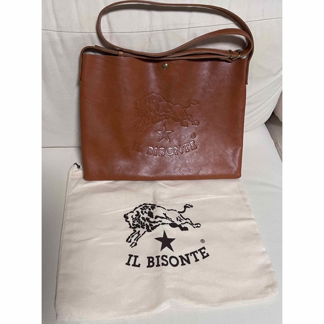 IL BISONTE ♡ビッグロゴ レザーショルダーバッグ