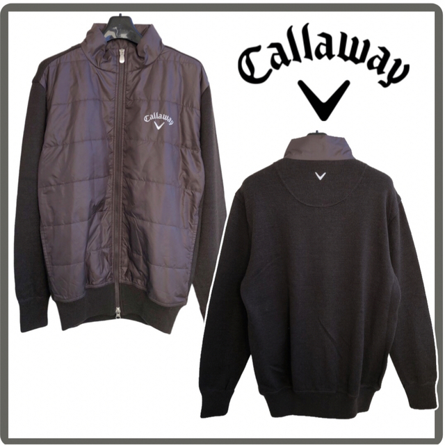 Callaway(キャロウェイ)の【美品】callaway キャロウェイ  ジップ　ジャケット　ニット　ブルゾン レディースのジャケット/アウター(ブルゾン)の商品写真