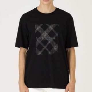 ブラックレーベルクレストブリッジ(BLACK LABEL CRESTBRIDGE)の【新品】ブラックレーベルクレストブリッジ　Tシャツ　バーバリー　グリッター　黒(Tシャツ/カットソー(半袖/袖なし))