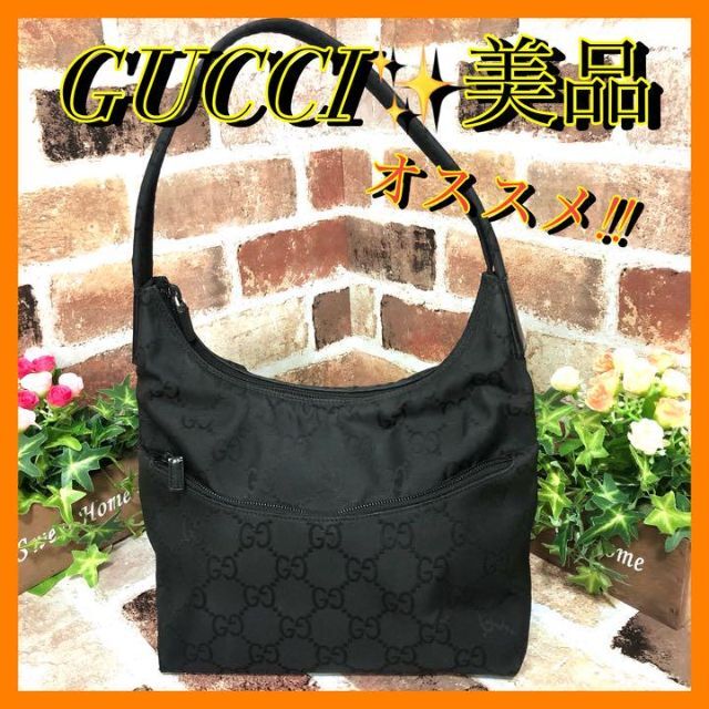 新作高評価 美品✨GUCCI ナイロン ワンショルダーバッグ 手提げ グッチ
