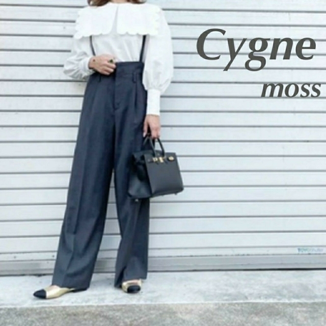 シーニュ Cygne ウエストギャザータックサスペンダーパンツ Juliette