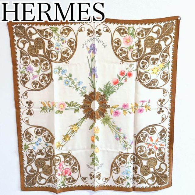 売り廉価 HERMES エルメス カレ90 ARABESQUES アラベスク スカーフ