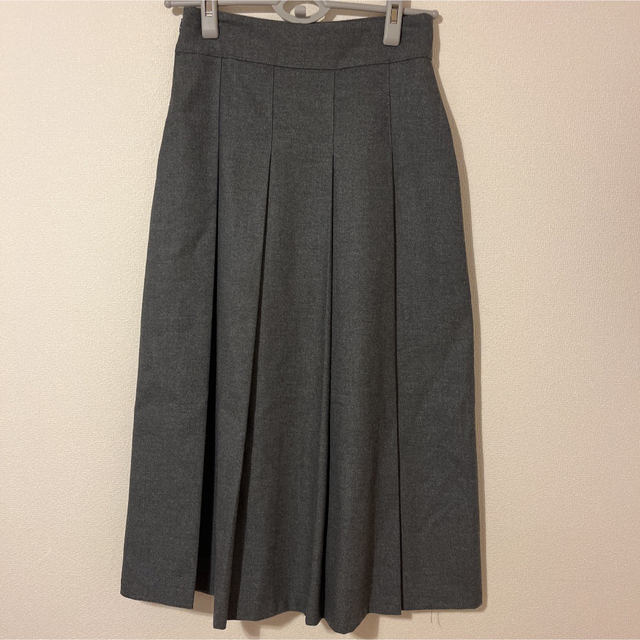 ◎お値下げ《rano》big tuck pleats skirt グレー S レディースのスカート(ロングスカート)の商品写真