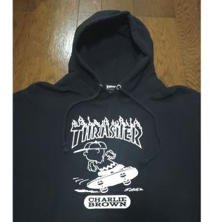 スラッシャー(THRASHER)のTHRASHER　peanuts charlie brown　パーカー　Ｌ　希少(パーカー)