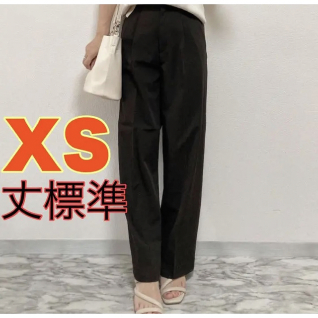 UNIQLO ユニクロ タックワイドパンツ ブラウン XS