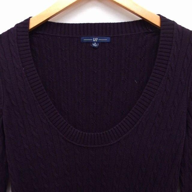 GAP(ギャップ)のギャップ GAP オーバルネックニット セーター 長袖 ケーブル編み カシミヤ混 レディースのトップス(ニット/セーター)の商品写真