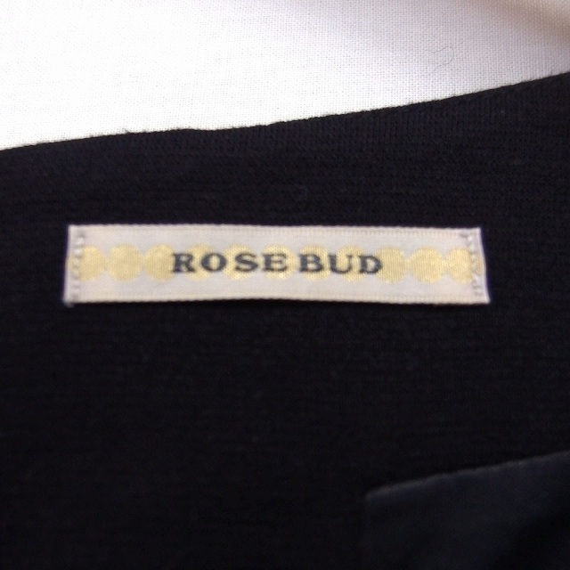 ROSE BUD(ローズバッド)のローズバッド ROSE BUD ワンピース Aライン 膝丈 長袖 丸首 背あき レディースのワンピース(ひざ丈ワンピース)の商品写真