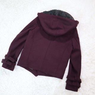 希少 シャリーフ フーデッドブルゾン カシミヤ混 ショート丈ウール