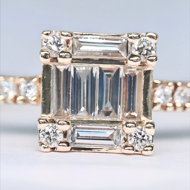 BELLESIORA - べルシオラ ダイヤモンドリング 0.22ct K18 スクエア