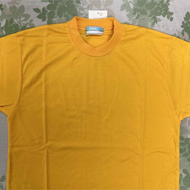 クルーネック半袖シャツ(4L)イエローJP4300 メンズのトップス(Tシャツ/カットソー(半袖/袖なし))の商品写真