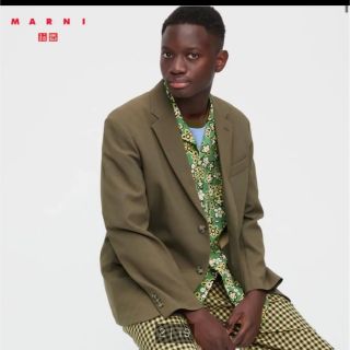 MARNI テーラードジャケット グリーン 48サイズ-