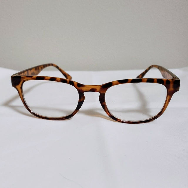 伊達メガネ だてめがね 茶色 べっこう カジュアル 度なし おしゃれ レディース レディースのファッション小物(サングラス/メガネ)の商品写真