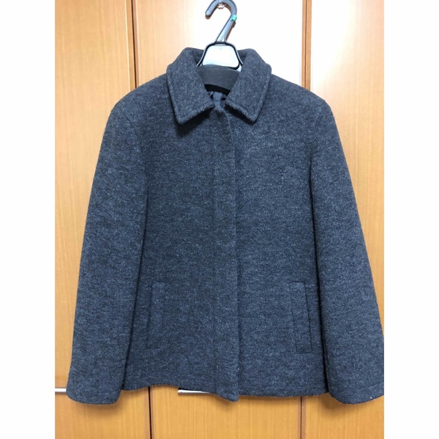 襟付きショートコート Mサイズ レディースのジャケット/アウター(チェスターコート)の商品写真