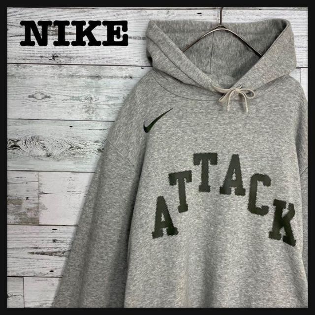 【超希少メキシコ製】NIKE★カレッジロゴ入りパーカー　センター刺繍　入手困難