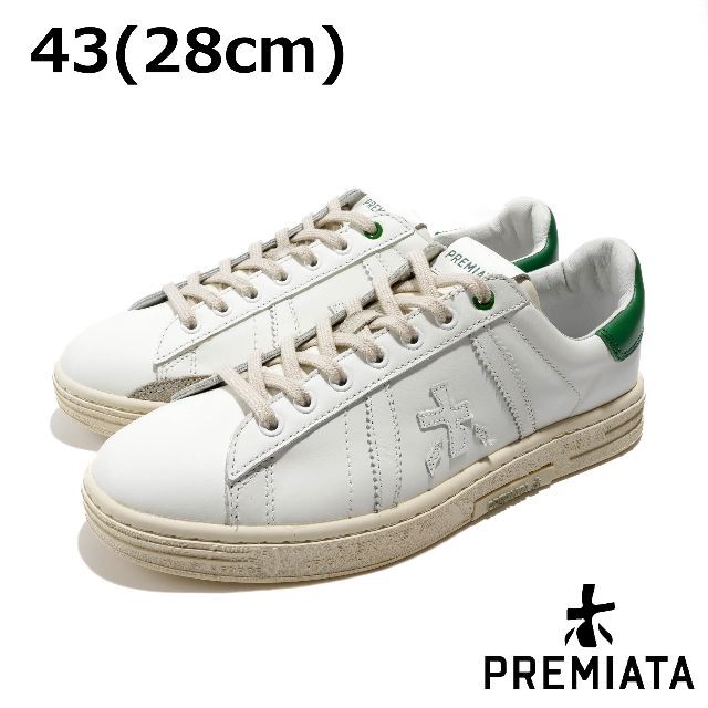 PREMIATA - 新品 PREMIATA RUSSEL レザースニーカー ホワイト 43の通販