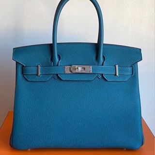 エルメス(Hermes)の[新品] HERMESバーキン35cm・ブルーイズミール(ハンドバッグ)