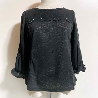 アクシーズファム(axes femme)の新品 axes femme オーナメント刺繍レースPO(カットソー(長袖/七分))