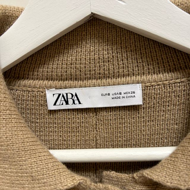 ZARA ポケット付きニットシャツジャケット