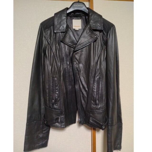 美品 DIESEL羊革レザーレディース - ライダースジャケット