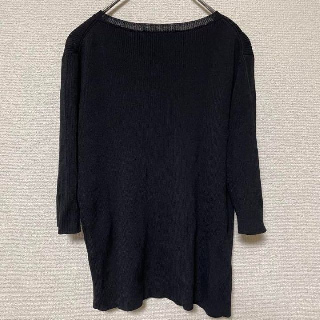 UNITED ARROWS(ユナイテッドアローズ)の1429 グリーンレーベルリラクシング トップス 5分袖 黒 春夏 レディースのトップス(カットソー(長袖/七分))の商品写真