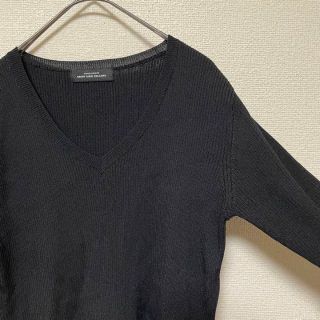 ユナイテッドアローズ(UNITED ARROWS)の1429 グリーンレーベルリラクシング トップス 5分袖 黒 春夏(カットソー(長袖/七分))