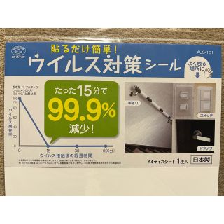 ウイルス対策シール　貼るだけ簡単　菌やウイルスの感染力を抑えるシール(日用品/生活雑貨)