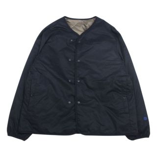 ナナミカ(nanamica)のnanamica ナナミカ 21AW SUAF192 Reversible Down Cardigan リップストップ リバーシブル カーディガン ダウンジャケット ブラック系 カーキ系 S【中古】(その他)