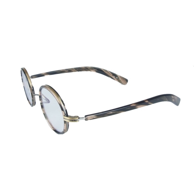 金子眼鏡 カネコオプティカル KANEKO OPTICAL T245S ATG 恒眸作 手造 セル巻きメタルフレーム アイウェア 眼鏡 ブラウン系【美品】約36cmx4cmテンプル