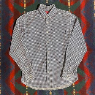 シュプリーム(Supreme)のSupreme Checkered L/S Shirt チェッカーフラッグ 青(シャツ)