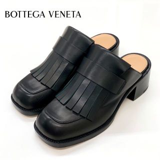 ボッテガヴェネタ(Bottega Veneta)の5540 ボッテガヴェネタ レザー フリンジ サンダル ブラック(サンダル)