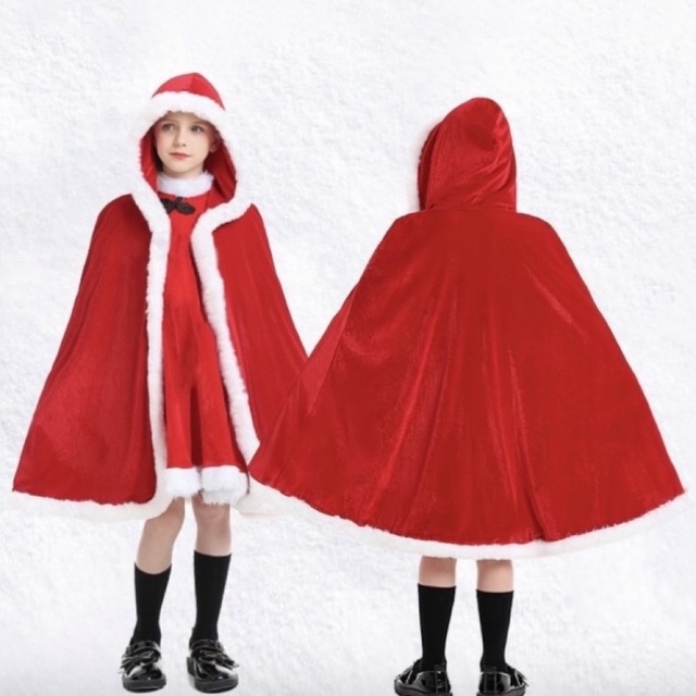 サンタクロース マント サンタ クリスマス 子供 キッズ 大人 衣装 コスプレ キッズ/ベビー/マタニティのこども用ファッション小物(おくるみ/ブランケット)の商品写真