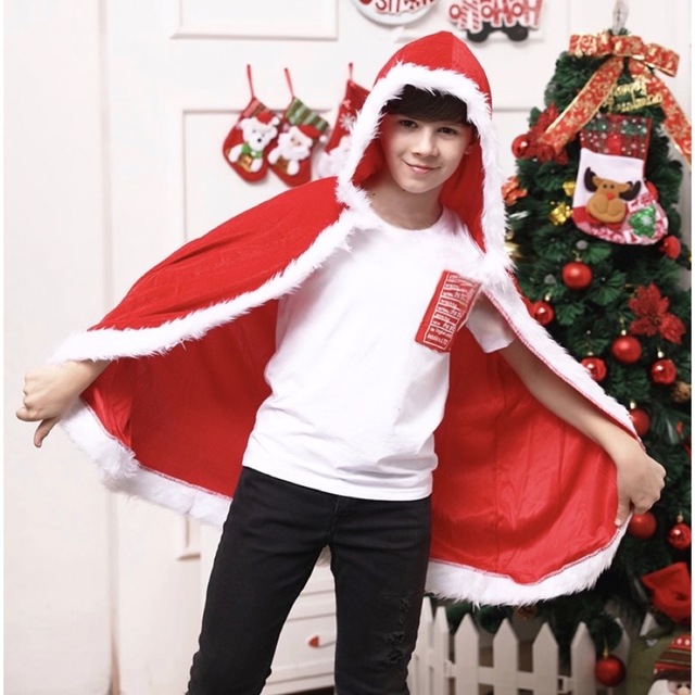 サンタクロース マント サンタ クリスマス 子供 キッズ 大人 衣装 コスプレ キッズ/ベビー/マタニティのこども用ファッション小物(おくるみ/ブランケット)の商品写真