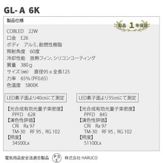 HaruDesign 植物育成LEDライト GL-A 6K 3個セットの通販 by バーニーズ