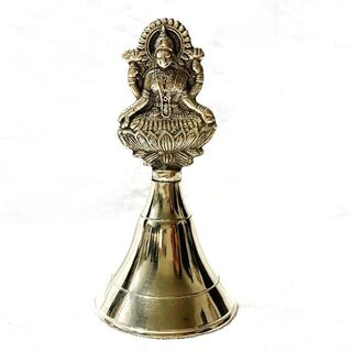 グリーンターラ 真鍮のベル 10cm ネパール製 チベタンベル 瞑想 ヒーリング(その他)