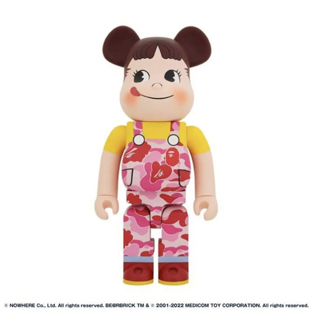 BE@RBRICK(ベアブリック)のBE@RBRICK BAPE×ペコちゃん　ベアブリック　1000% ピンク エンタメ/ホビーのフィギュア(その他)の商品写真