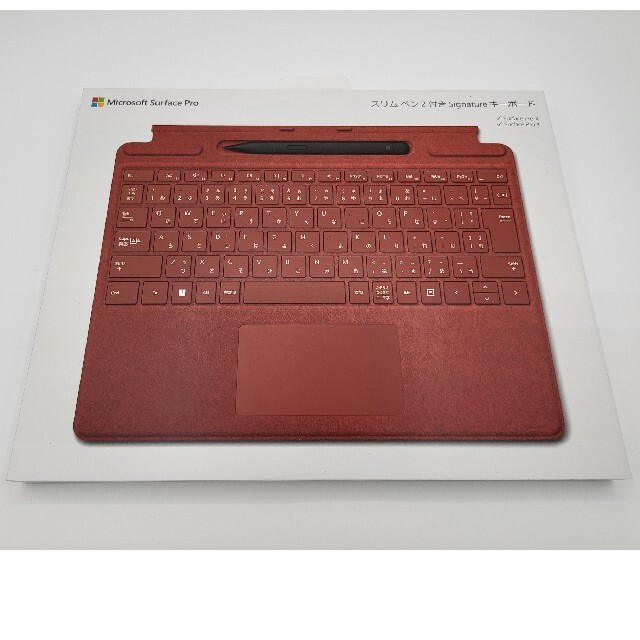 美品 Surface Pro キーボード 赤