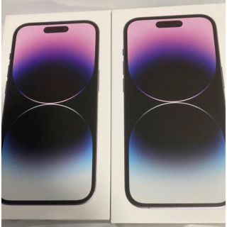 アップル(Apple)の【新品未開封】iPhone14pro 256GB ディープパープル×2台(スマートフォン本体)